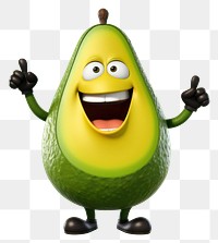 PNG Avocado fruit food anthropomorphic transparent background