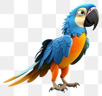 PNG Cartoon animal parrot macaw. 