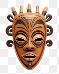 PNG Mask totem wood face. 