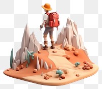 PNG Hiking adventure figurine outdoors. 