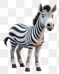 PNG Zebra wildlife cartoon mammal. 