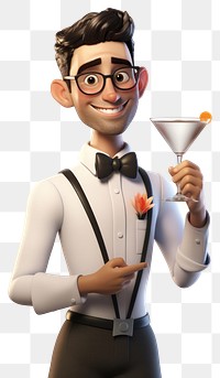 PNG Portrait cocktail holding martini. AI generated Image by rawpixel.