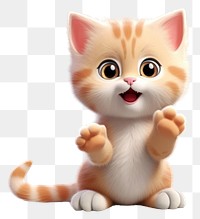 PNG Kitten cartoon mammal animal. AI generated Image by rawpixel.