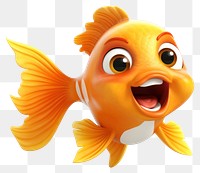 PNG Goldfish cartoon animal pomacentridae. AI generated Image by rawpixel.