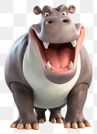 PNG Hippopotamus cartoon animal mammal. 