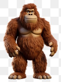 PNG Bigfoot orangutan cartoon mammal.