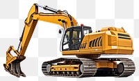 PNG Bulldozer digging white background construction. AI generated Image by rawpixel.