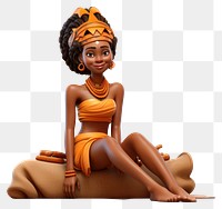 PNG Figurine cartoon adult woman. 