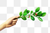 PNG Holding plant herbs leaf. AI generated Image by rawpixel.