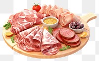 PNG Cute 3D render meat ham prosciutto. AI generated Image by rawpixel.