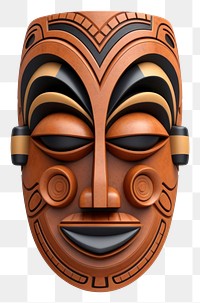 PNG Mask totem wood face. 