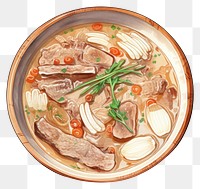 PNG Ox Bone Soup food soup plate. AI generated Image by rawpixel.