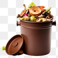 PNG Kitchen waste compost pot food white background vegetable. AI generated Image by rawpixel.