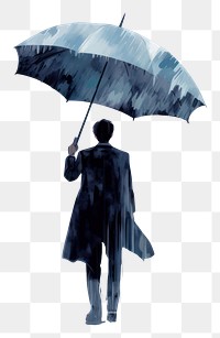 PNG Umbrella adult coat rain transparent background