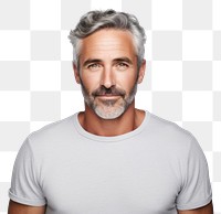 PNG Adult portrait t-shirt beard transparent background