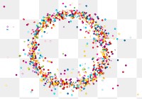 PNG Confetti sprinkles circle transparent background