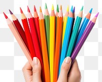 PNG Pencil holding red  