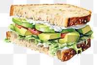 PNG Sandwich food avocado bread. 