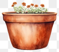 PNG Flowerpot plant vase transparent background. 