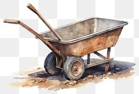 PNG Wheelbarrow vehicle transparent background transportation. AI generated Image by rawpixel.