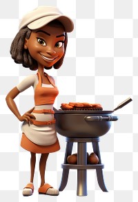 PNG Cartoon cooking bbq fireplace. 