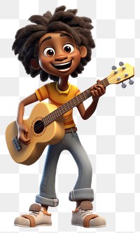 PNG Guitar musician cartoon toy. AI generated Image by rawpixel.