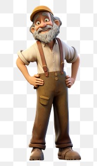 PNG Carpenter cartoon adult male. AI generated Image by rawpixel.