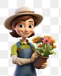 PNG Cartoon  flowerpot gardening. 