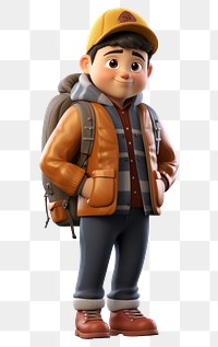 PNG Backpack cartoon human  