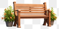 PNG Bench furniture garden flower. 