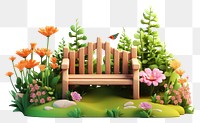 PNG Garden furniture outdoors flower. AI generated Image by rawpixel.