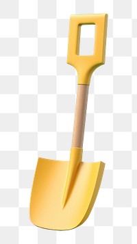 PNG Shovel tool gardening yellow. 