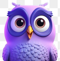 PNG Cartoon animal purple bird transparent background