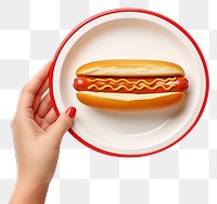 PNG Plate food hand white background. AI generated Image by rawpixel.