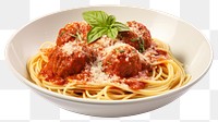 PNG Spaghetti meat meatball pasta. AI generated Image by rawpixel.