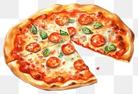 PNG Pizza food mozzarella vegetable. AI generated Image by rawpixel.