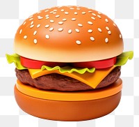 PNG Burger food white background hamburger. AI generated Image by rawpixel.