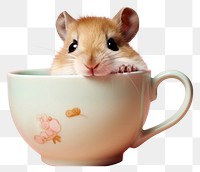 PNG Cup hamster animal mammal transparent background