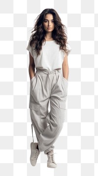 PNG Fashion adult women white. AI generated Image by rawpixel.