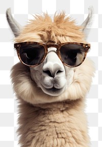 PNG Sunglasses alpaca mammal animal. 