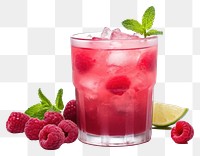 PNG Raspberry cocktail mojito fruit. AI generated Image by rawpixel.