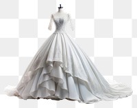 PNG Wedding dress fashion white. 