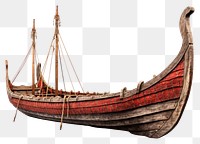 PNG Viking boat watercraft sailboat vehicle. AI generated Image by rawpixel.