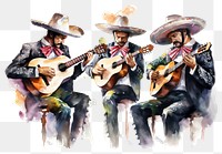 PNG Sombrero musician guitar adult. AI generated Image by rawpixel.