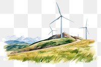 PNG Outdoors windmill turbine machine. AI generated Image by rawpixel.