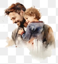 PNG Painting portrait father adult. AI generated Image by rawpixel.