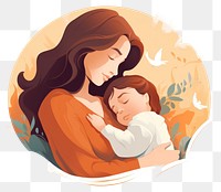 PNG Sleeping portrait baby affectionate. AI generated Image by rawpixel.