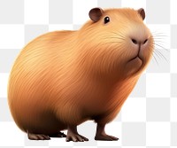 PNG Capybara wildlife cartoon animal. 