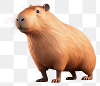 PNG Capybara wildlife cartoon mammal. AI generated Image by rawpixel.
