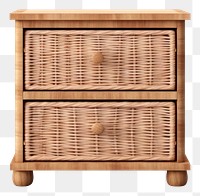 PNG Furniture cabinet drawer wicker. AI generated Image by rawpixel.
